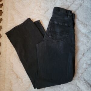 Sz. 00 American Eagle Outfitters Curvy Super High-Rise Baggy Straight Jeans